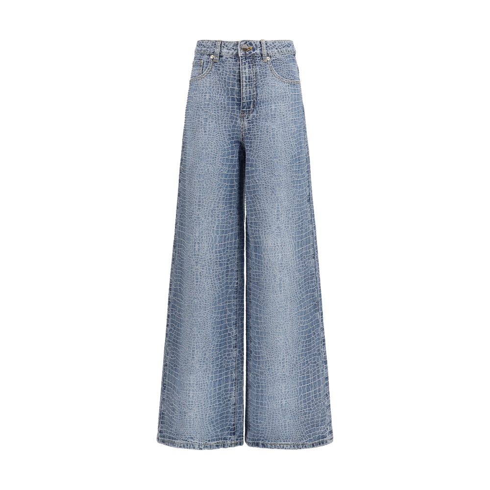Self-Portrait Blue Cotton Jeans Denim