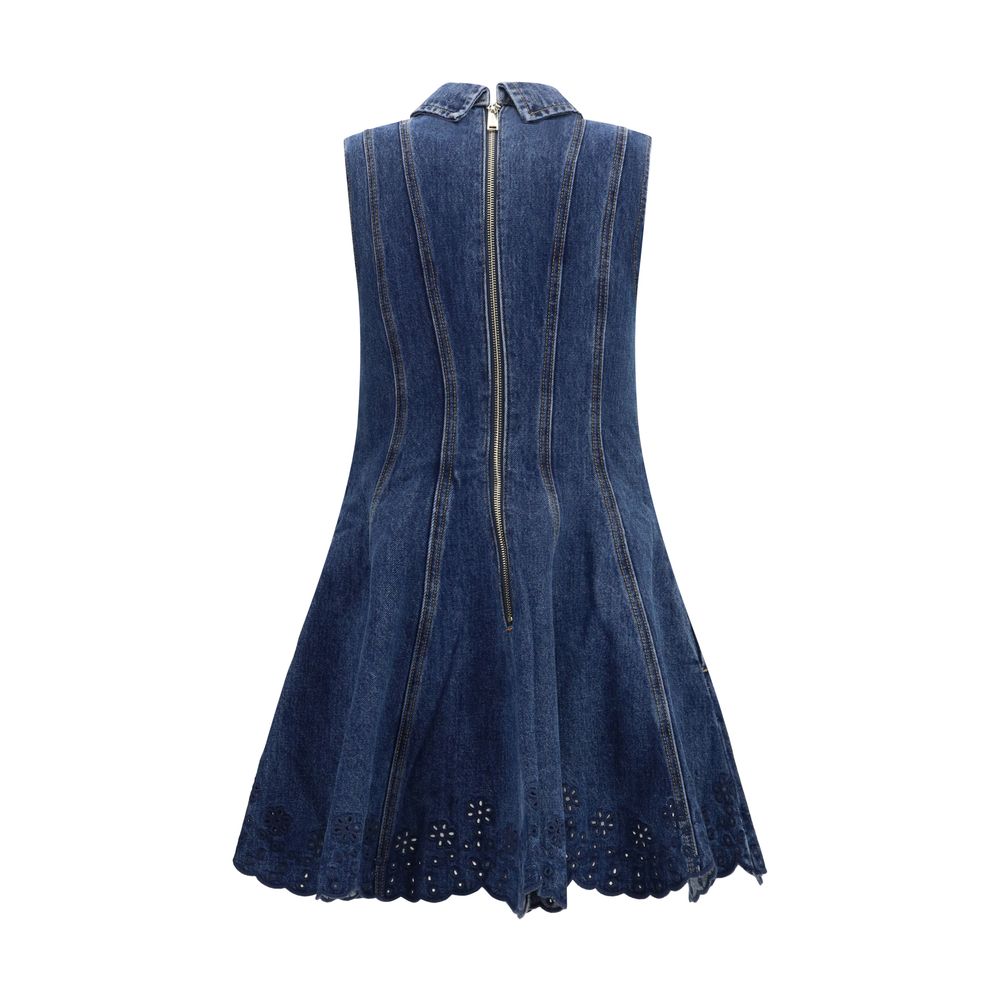 Self-Portrait Blue Cotton Casual Dress