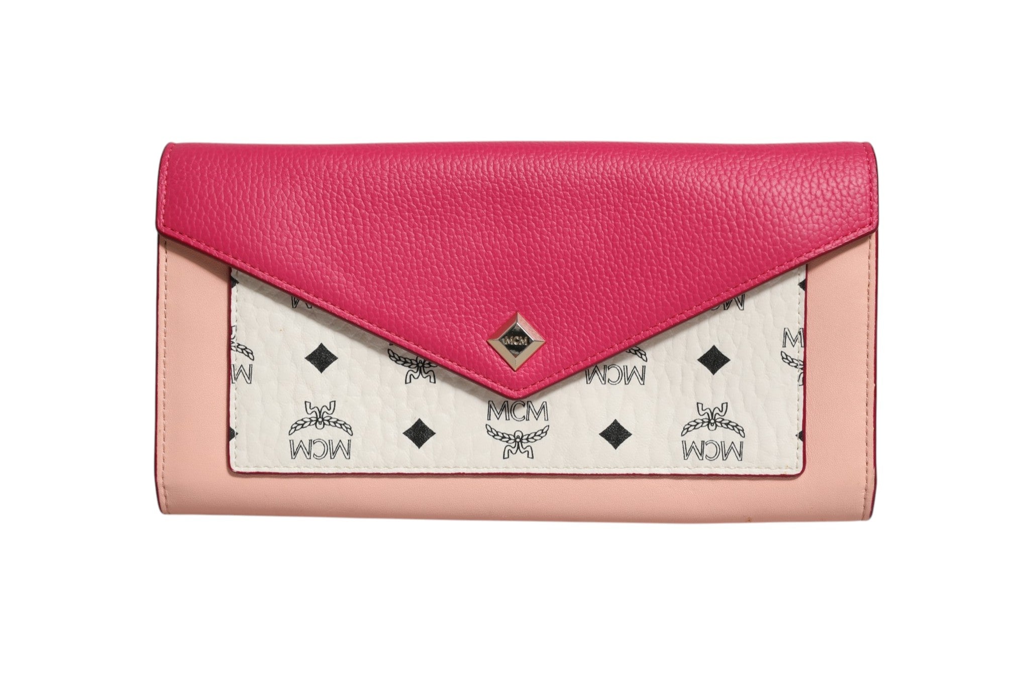 MCM Colorblock Visetos Love Letter Crossbody Wallet