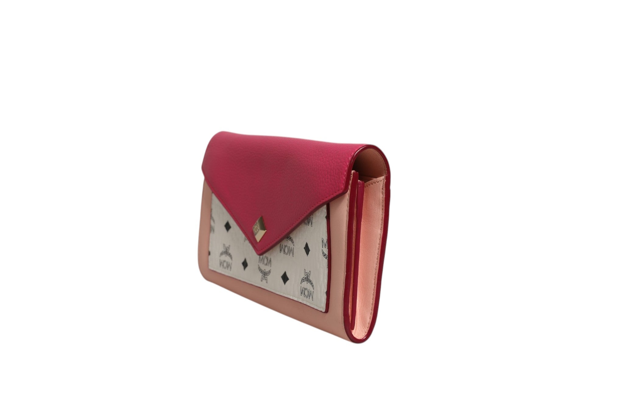 MCM Colorblock Visetos Love Letter Crossbody Wallet