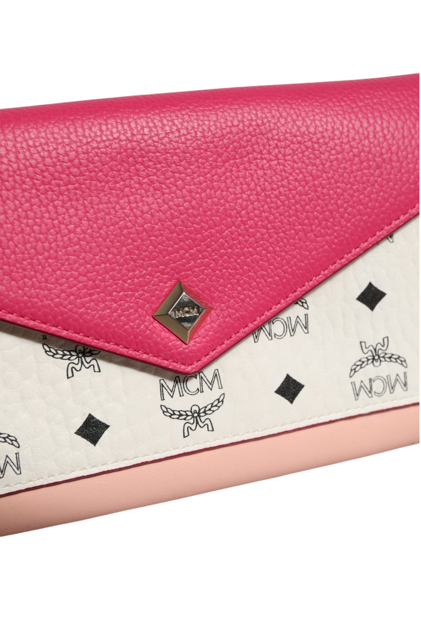 MCM Colorblock Visetos Love Letter Crossbody Wallet