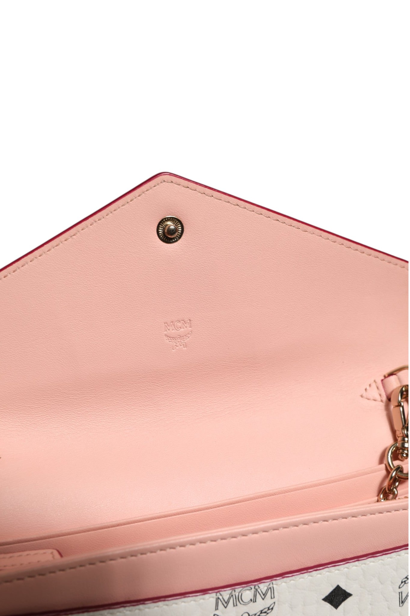 MCM Colorblock Visetos Love Letter Crossbody Wallet