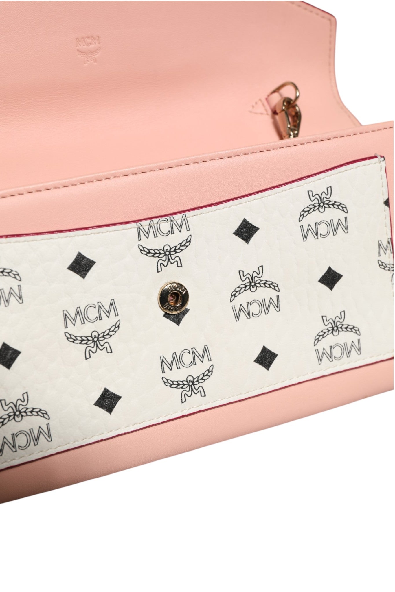MCM Colorblock Visetos Love Letter Crossbody Wallet
