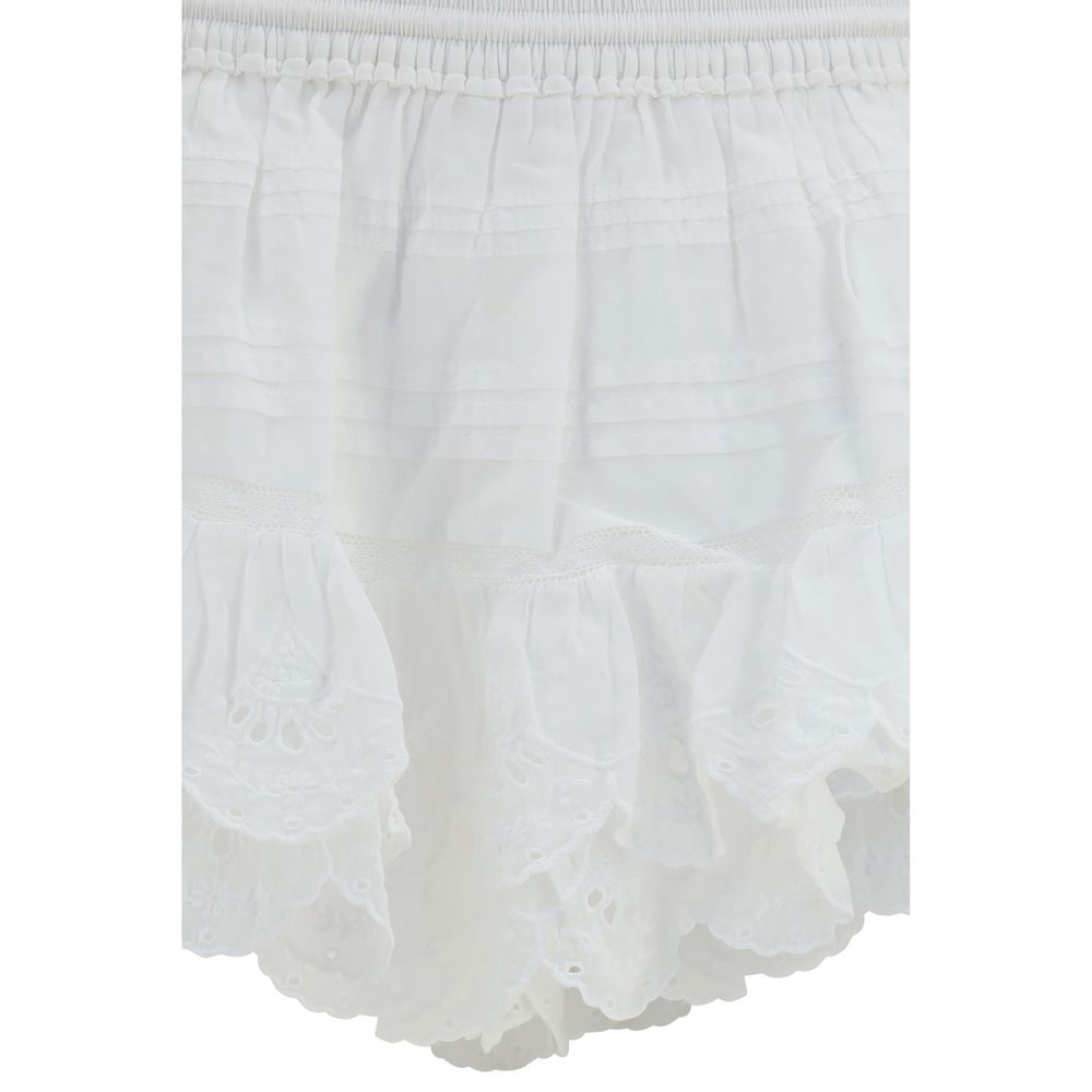 Marant Etoile White Cotton Bermuda Shorts