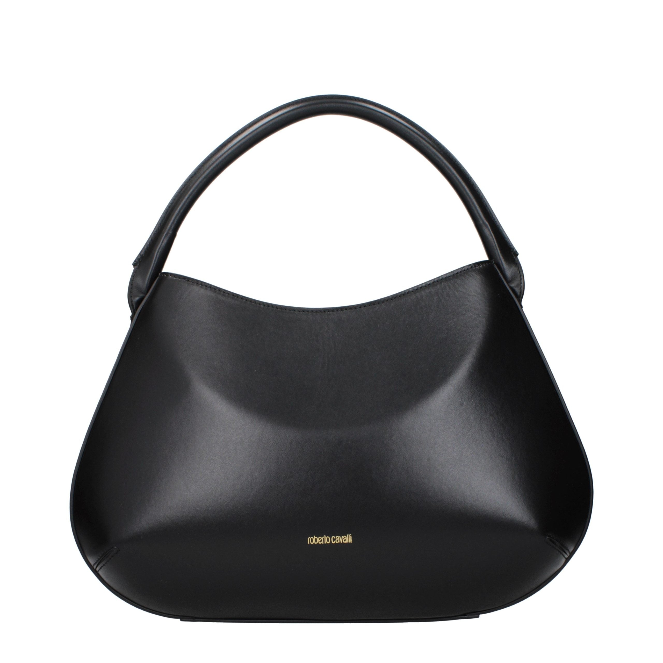 Roberto Cavalli Black Leather Handbag