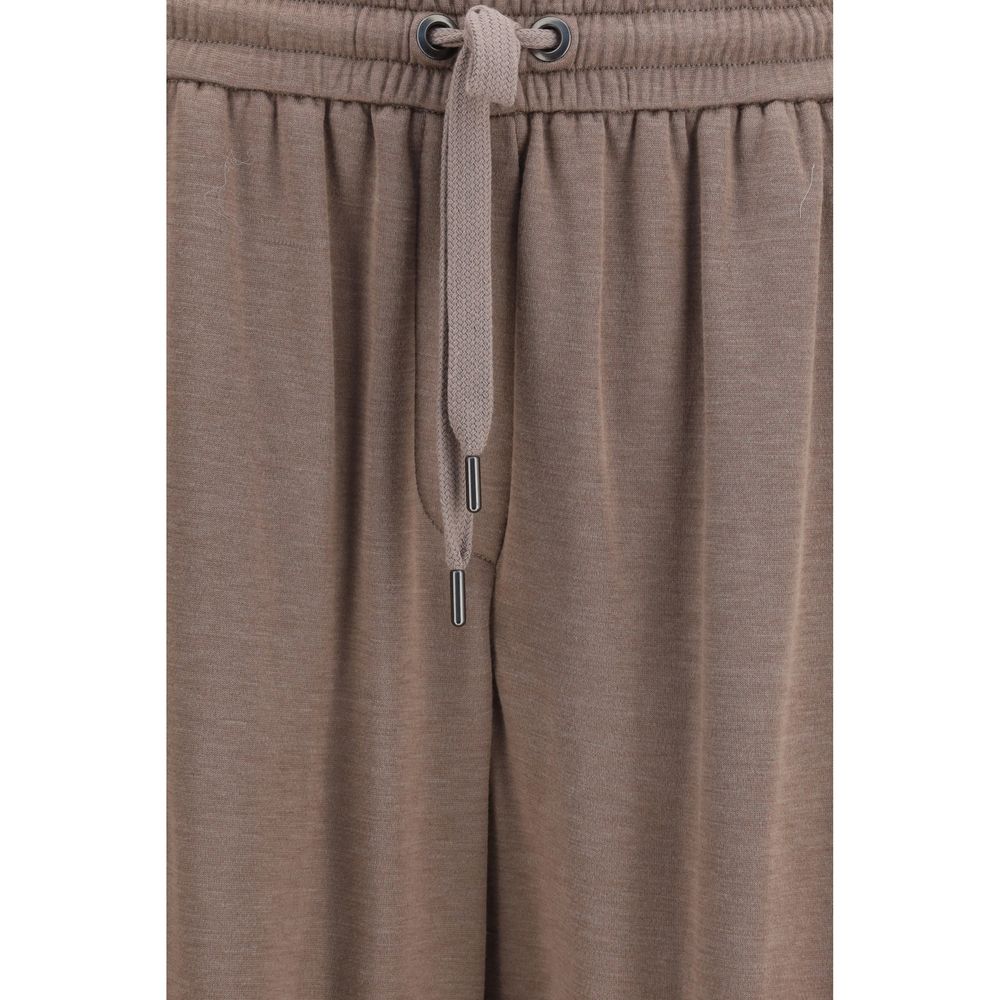 Brunello Cucinelli Brown Cotton Casual Pants