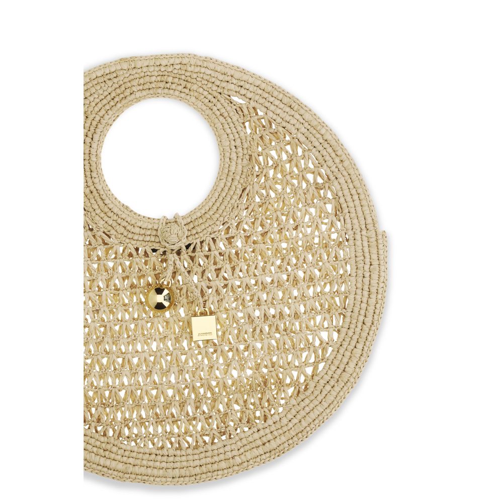 Jacquemus Beige Raffia Handbag