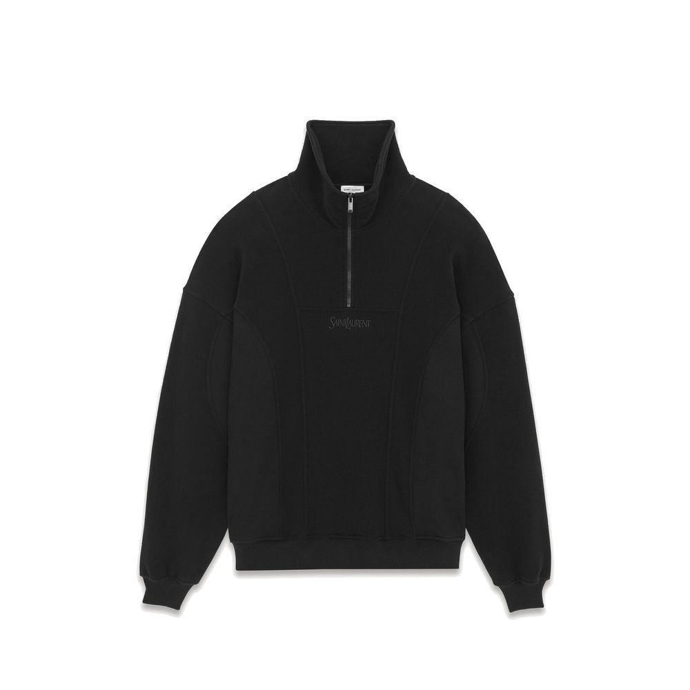 Saint Laurent Black Cotton Sweatshirt