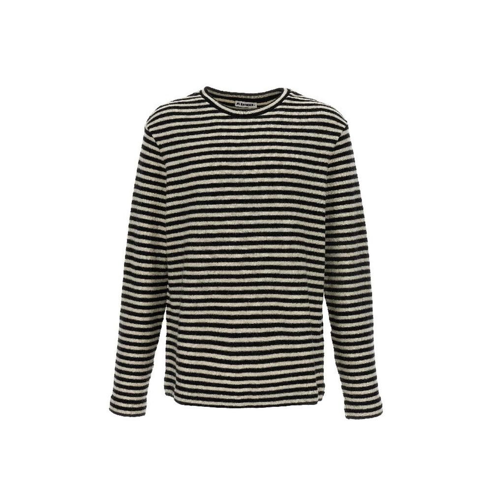 Jil Sander White Wool Long Sleeve T-Shirt