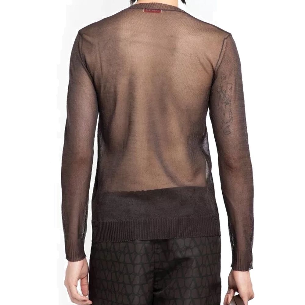 Valentino Brown Silk Sweatshirt