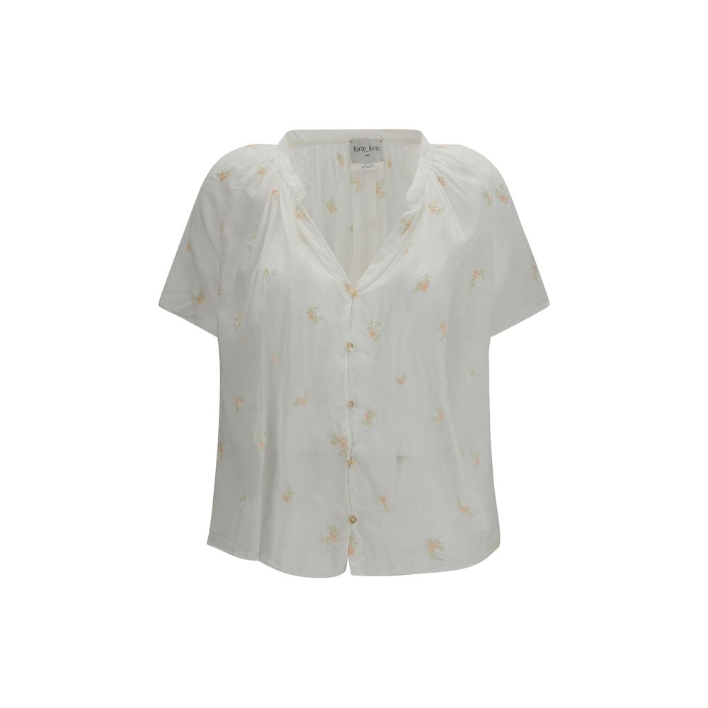 Forte_Forte Beige Cotton Shortsleeve Shirt