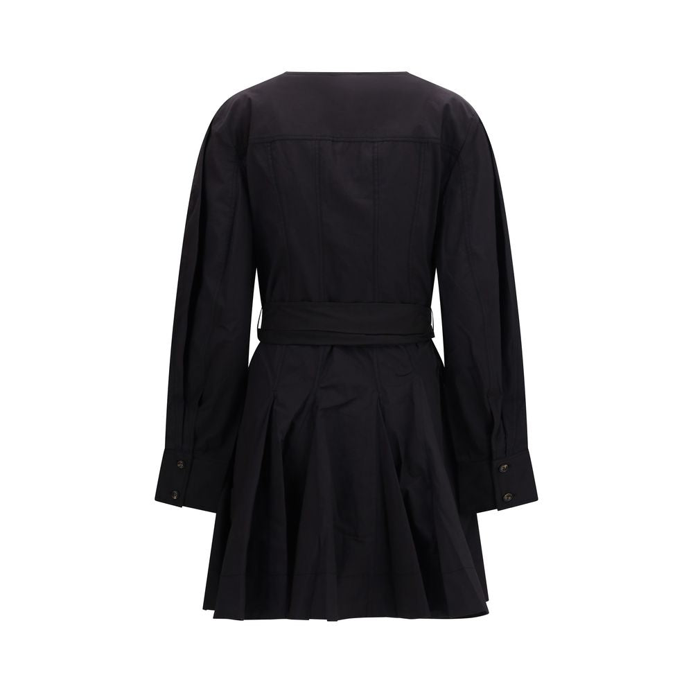 Ganni Black Cotton Casual Dress