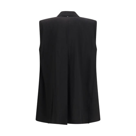 Max Mara Black Viscose Sleveless Jacket