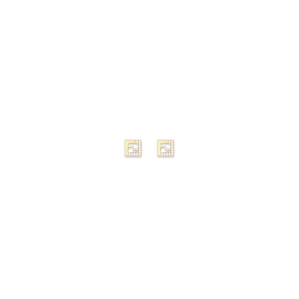 Fendi Gold Brass Earrings