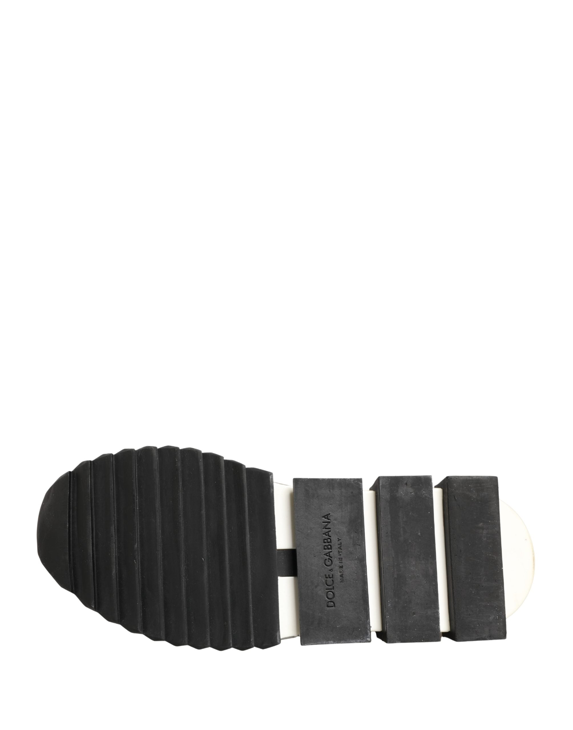 Dolce & Gabbana Black Crystal Logo Slip On Sorrento Sneakers Shoes
