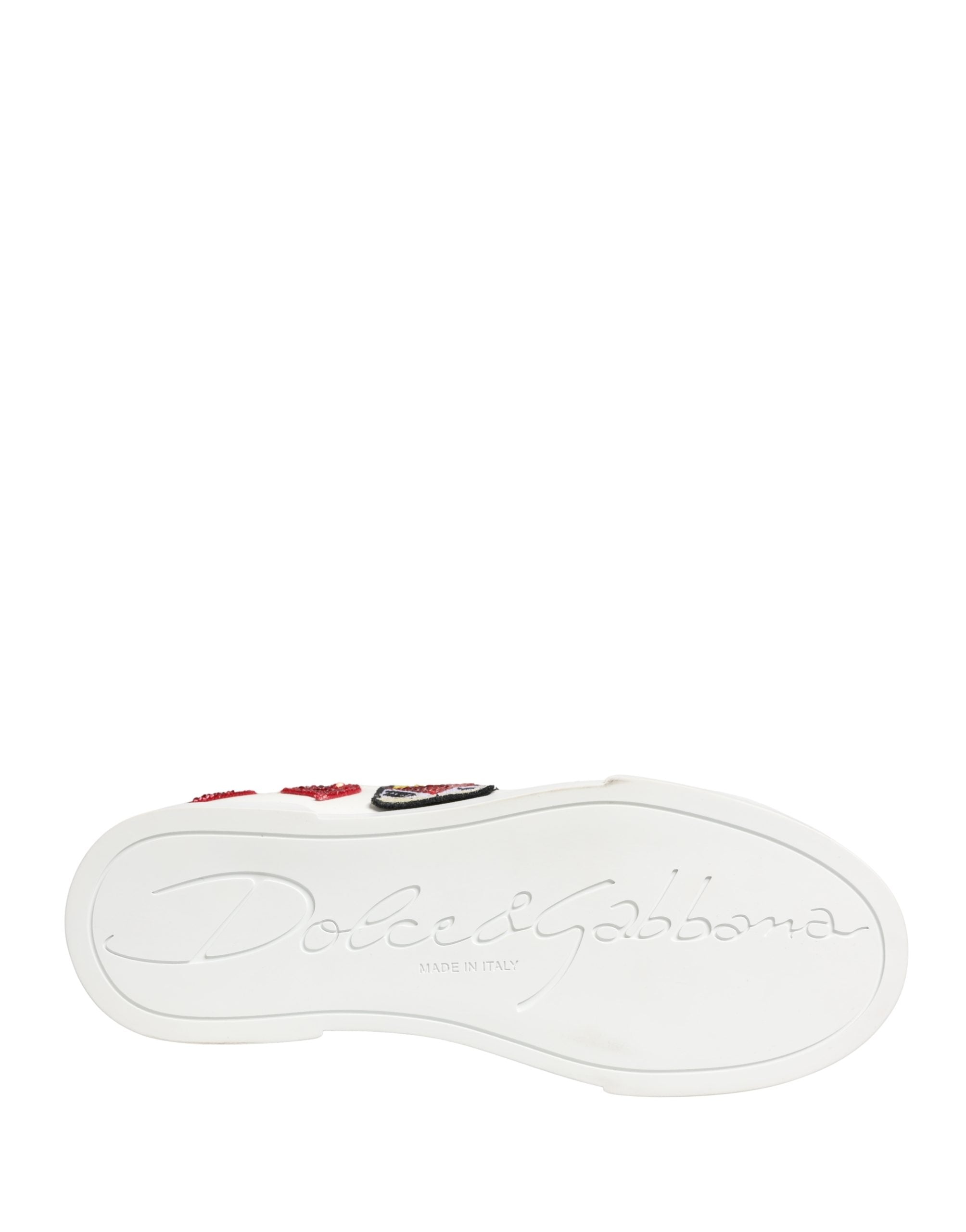 Dolce & Gabbana White Portofino Amore Low Top Sneakers Shoes