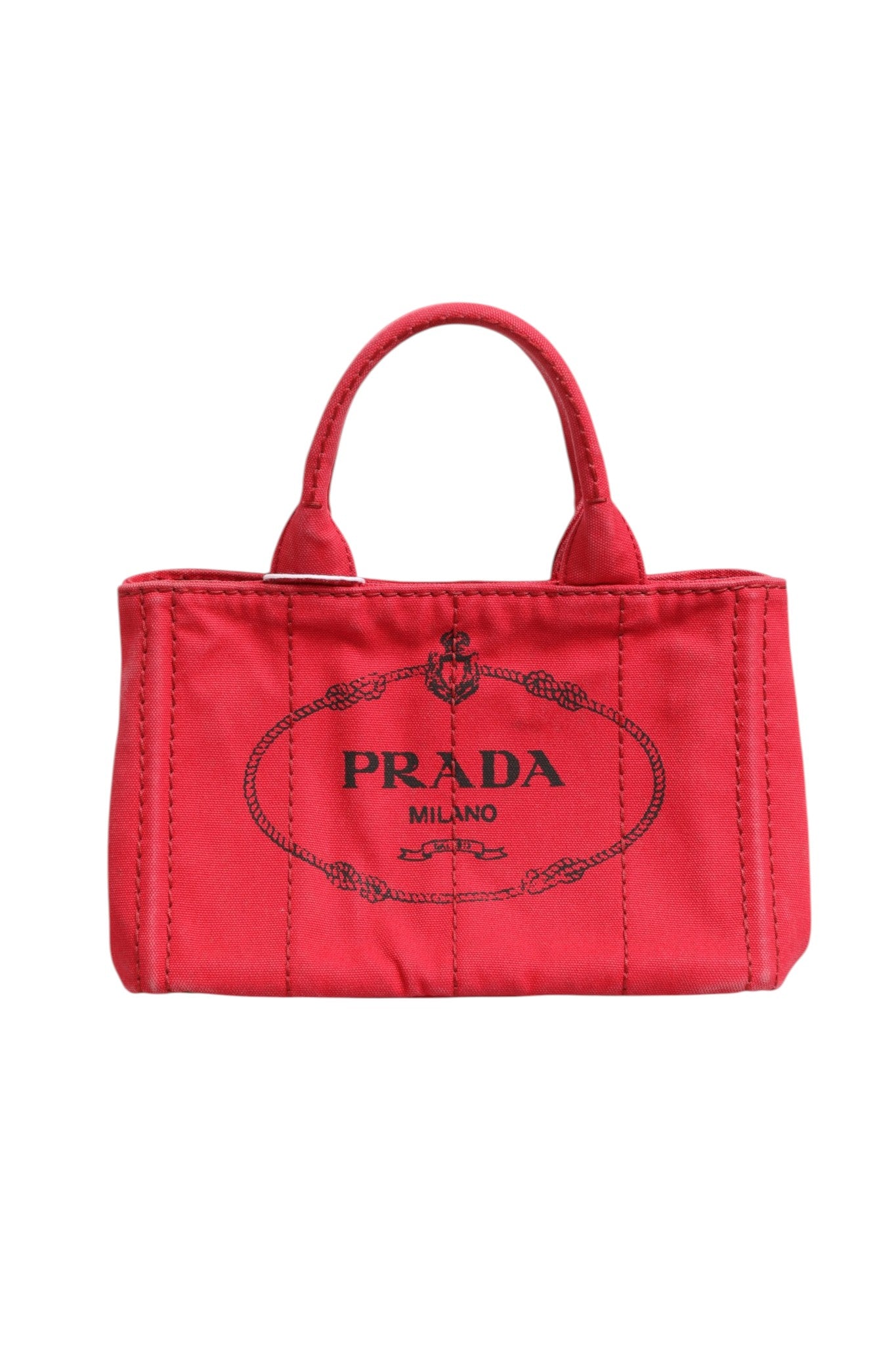 Prada Canapa Mini Canvas Tote