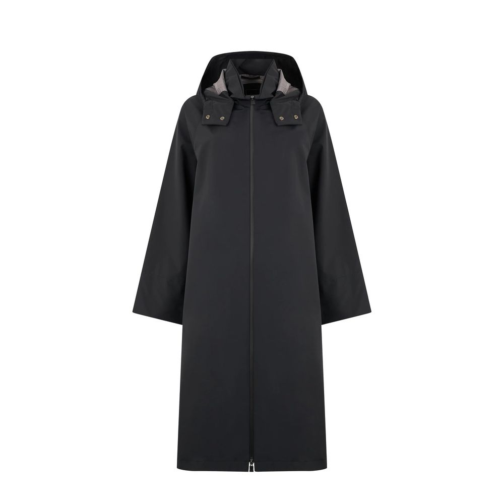 Herno Black Polyester Coat