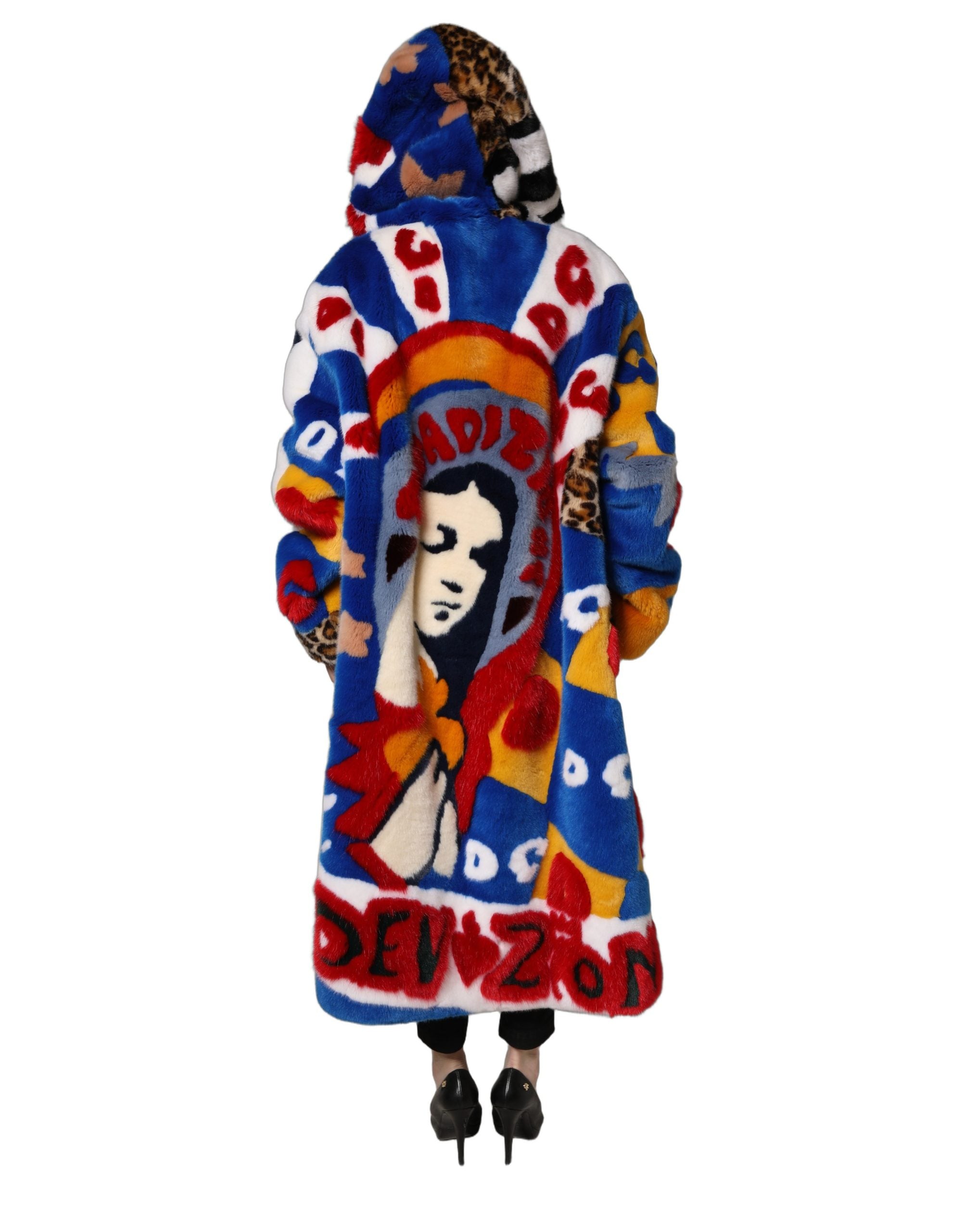 Dolce & Gabbana Multicolor Graffiti Print Zip Hooded Jacket