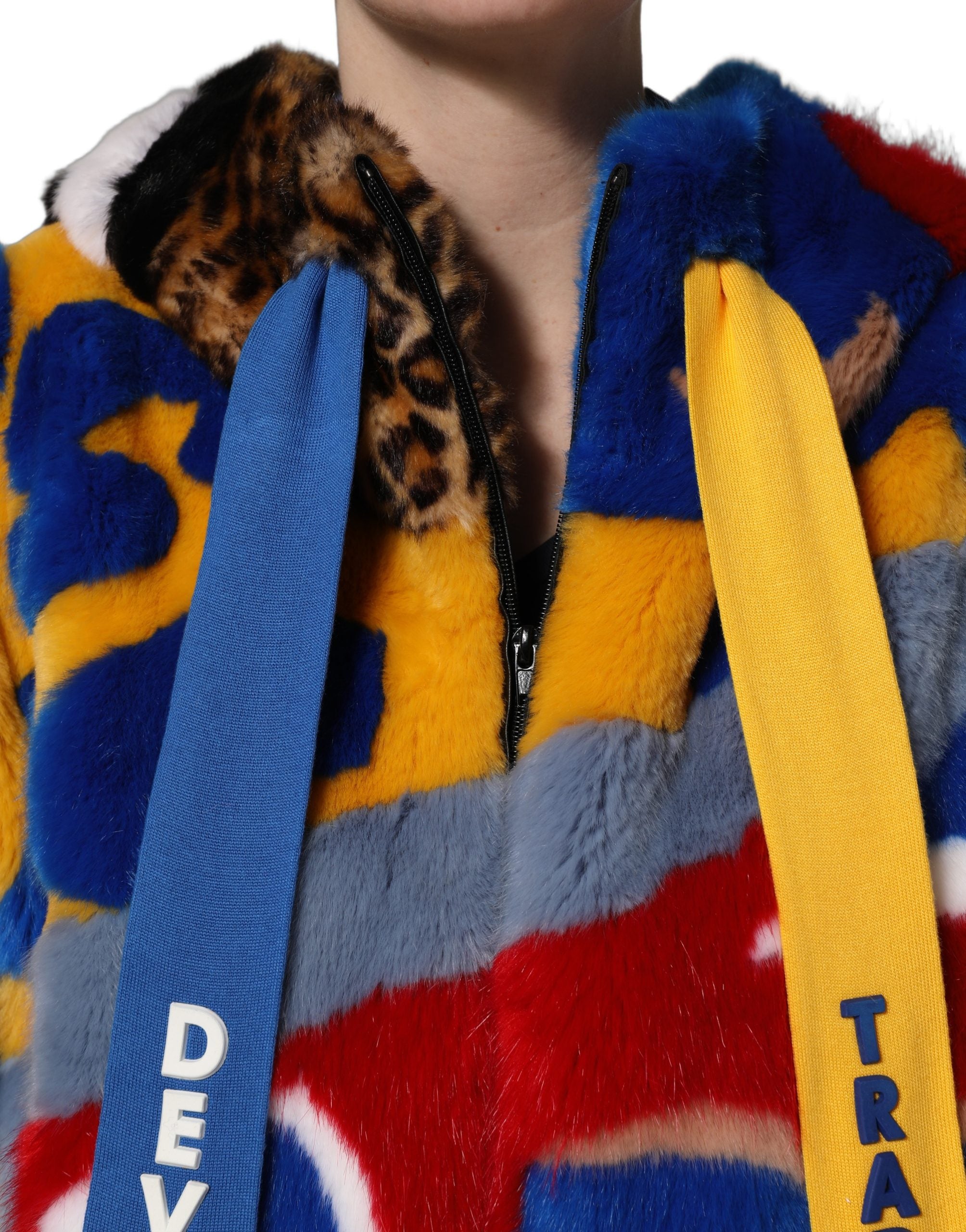 Dolce & Gabbana Multicolor Graffiti Print Zip Hooded Jacket