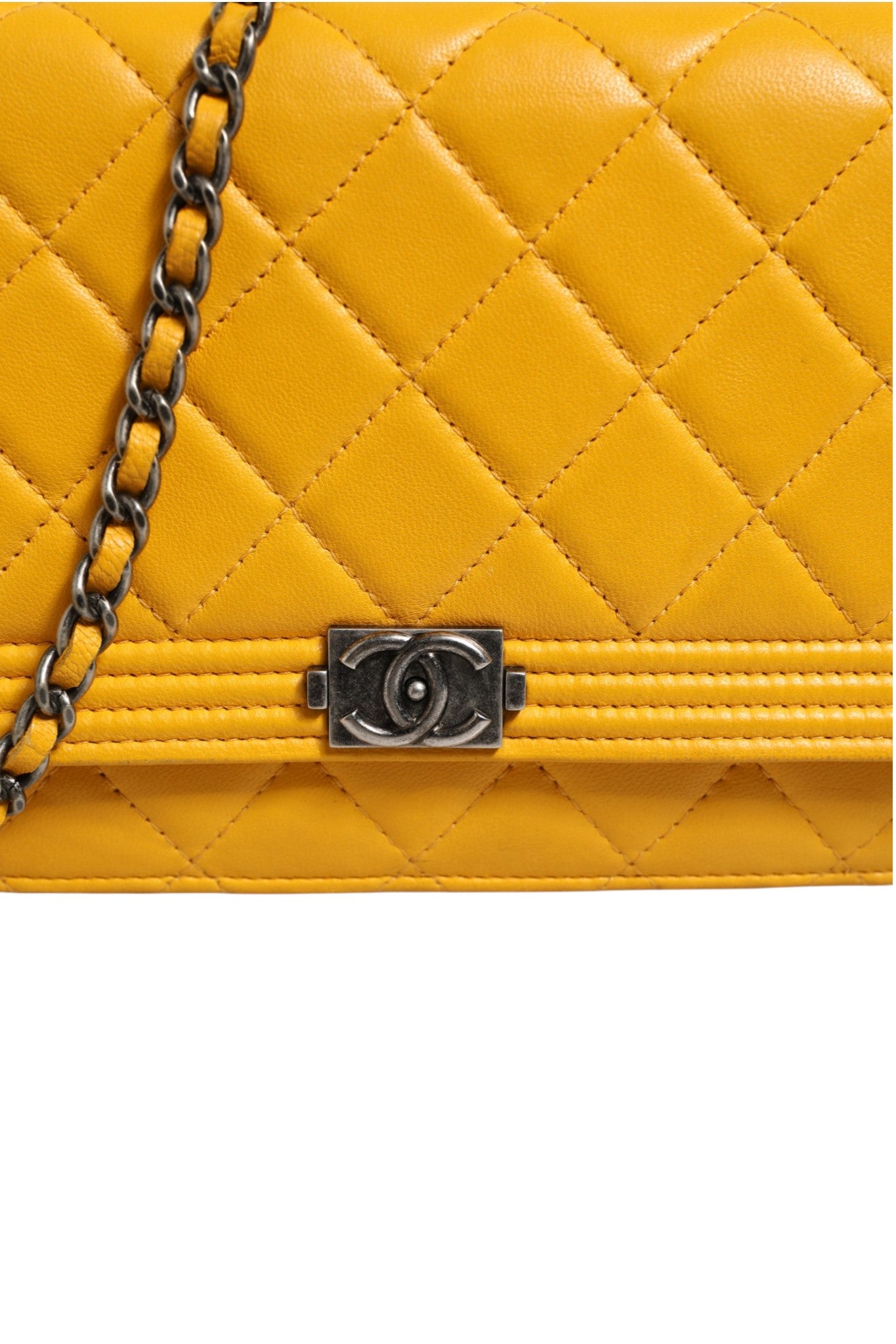 Chanel Yellow New Medium Boy Bag
