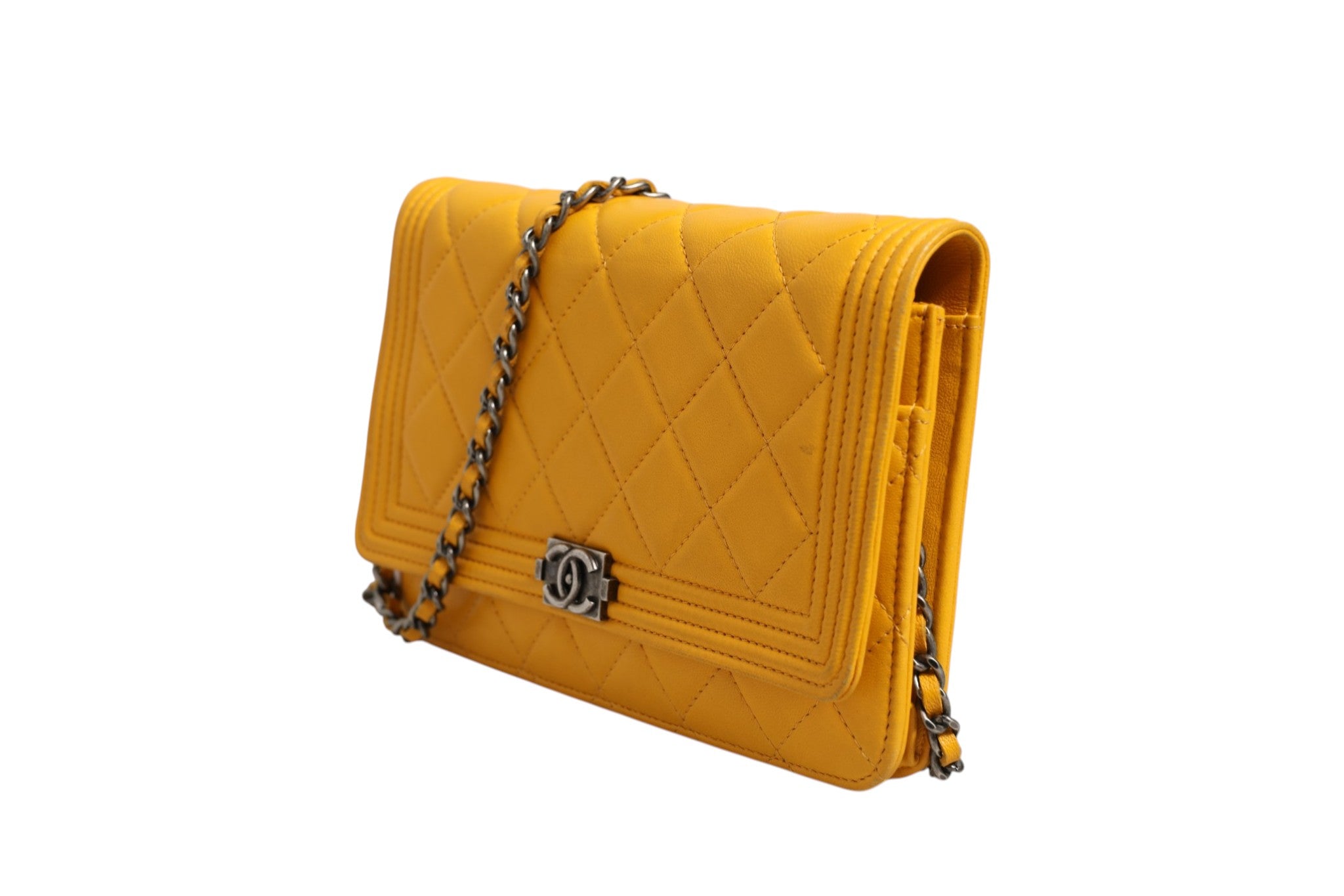 Chanel Yellow New Medium Boy Bag