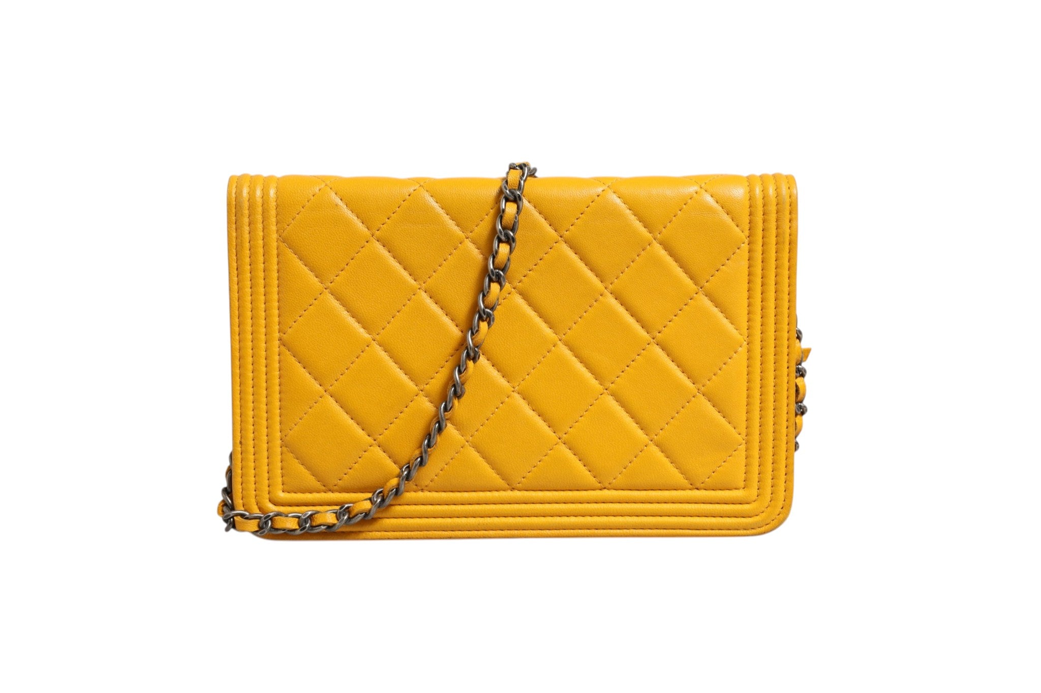 Chanel Yellow New Medium Boy Bag