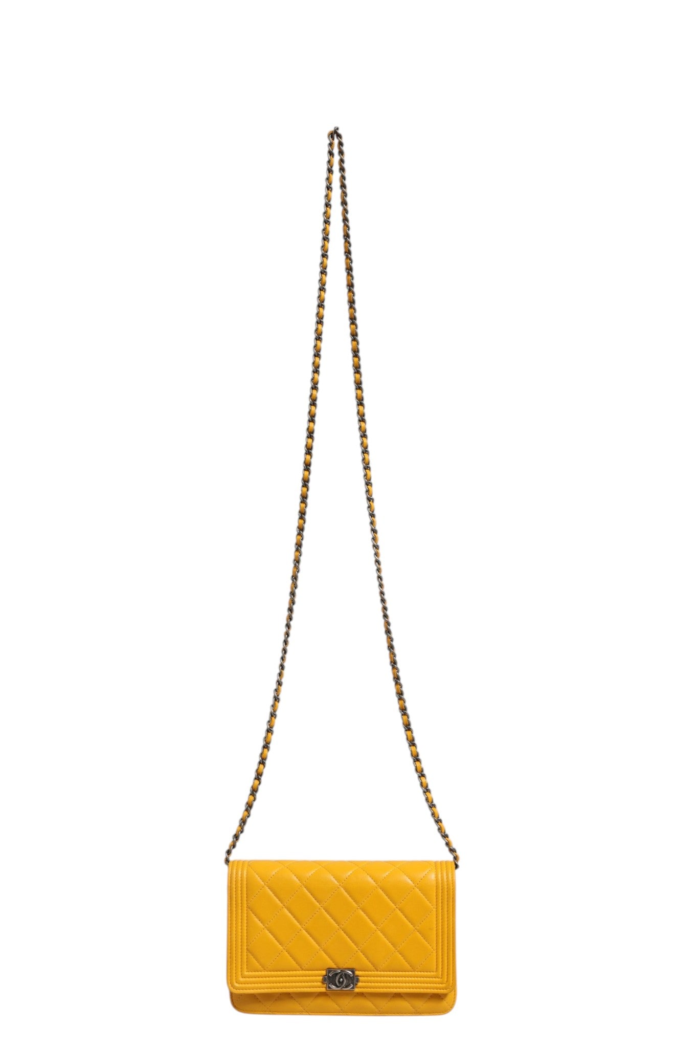 Chanel Yellow New Medium Boy Bag