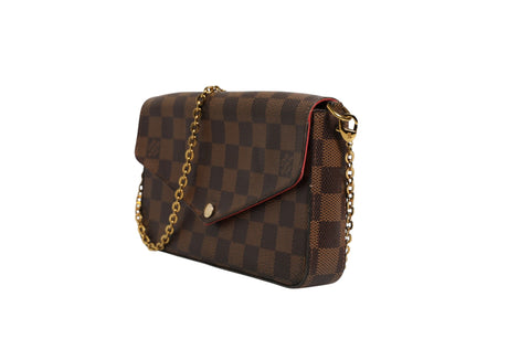 Louis Vuitton Damier Ebene Pochette Felice Chain Wallet