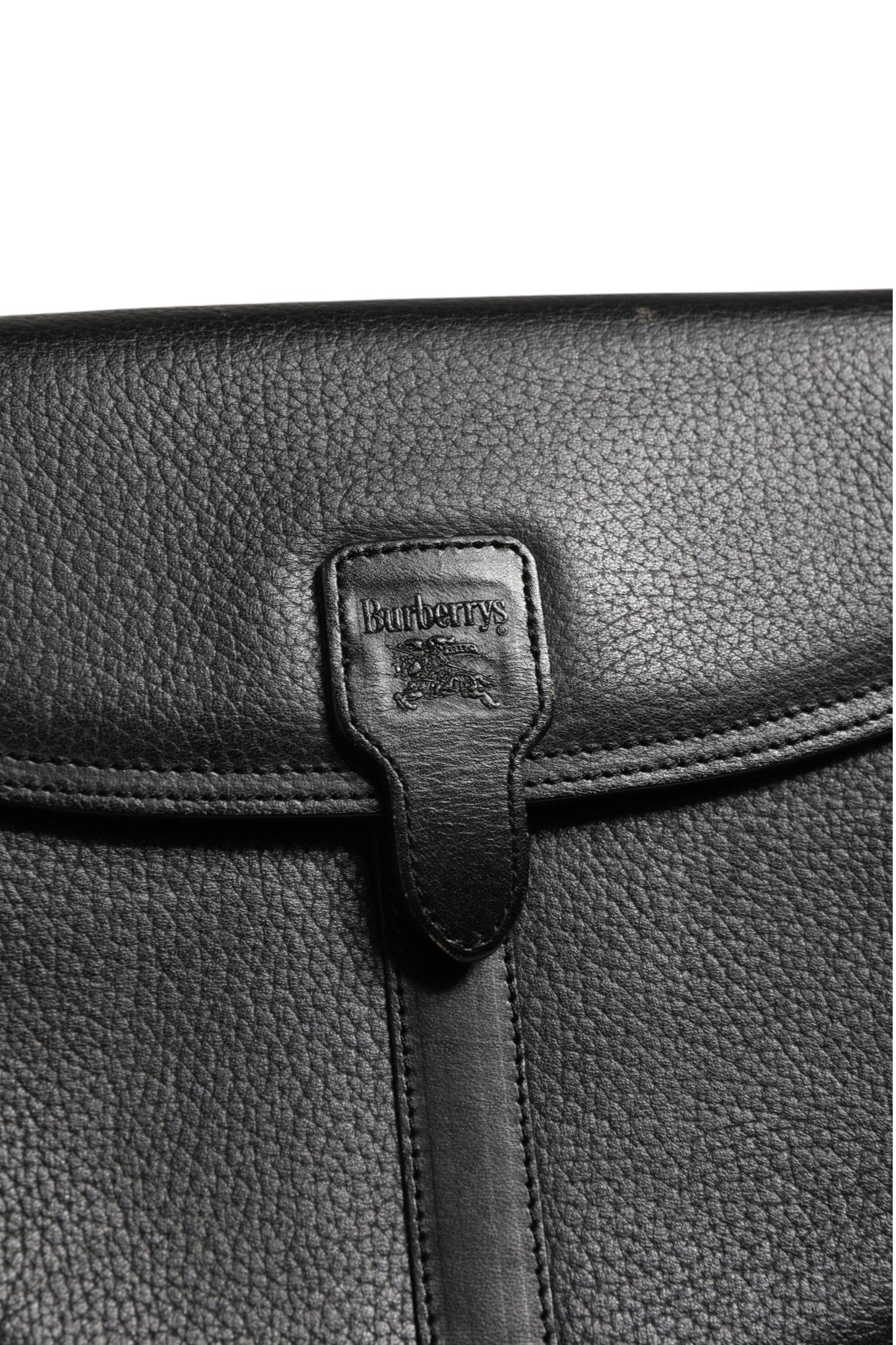 Burberry Black and Gold leather logo crossbody bag