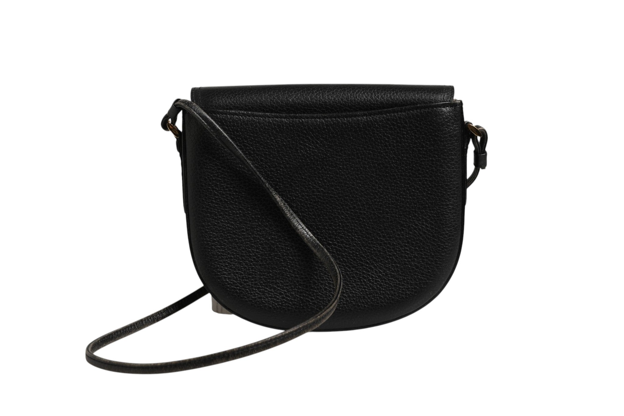 Burberry Black and Gold leather logo crossbody bag