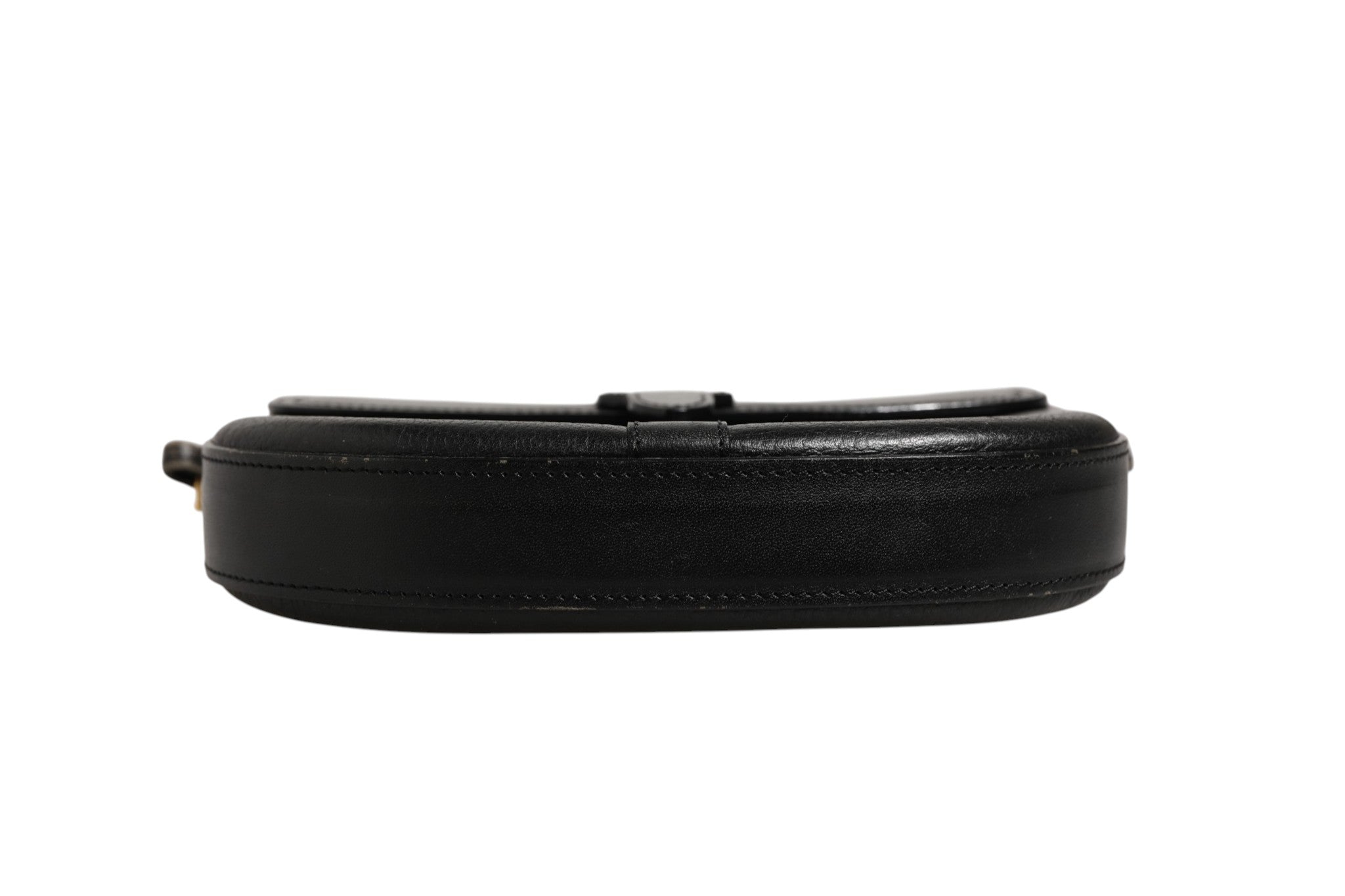 Burberry Black and Gold leather logo crossbody bag