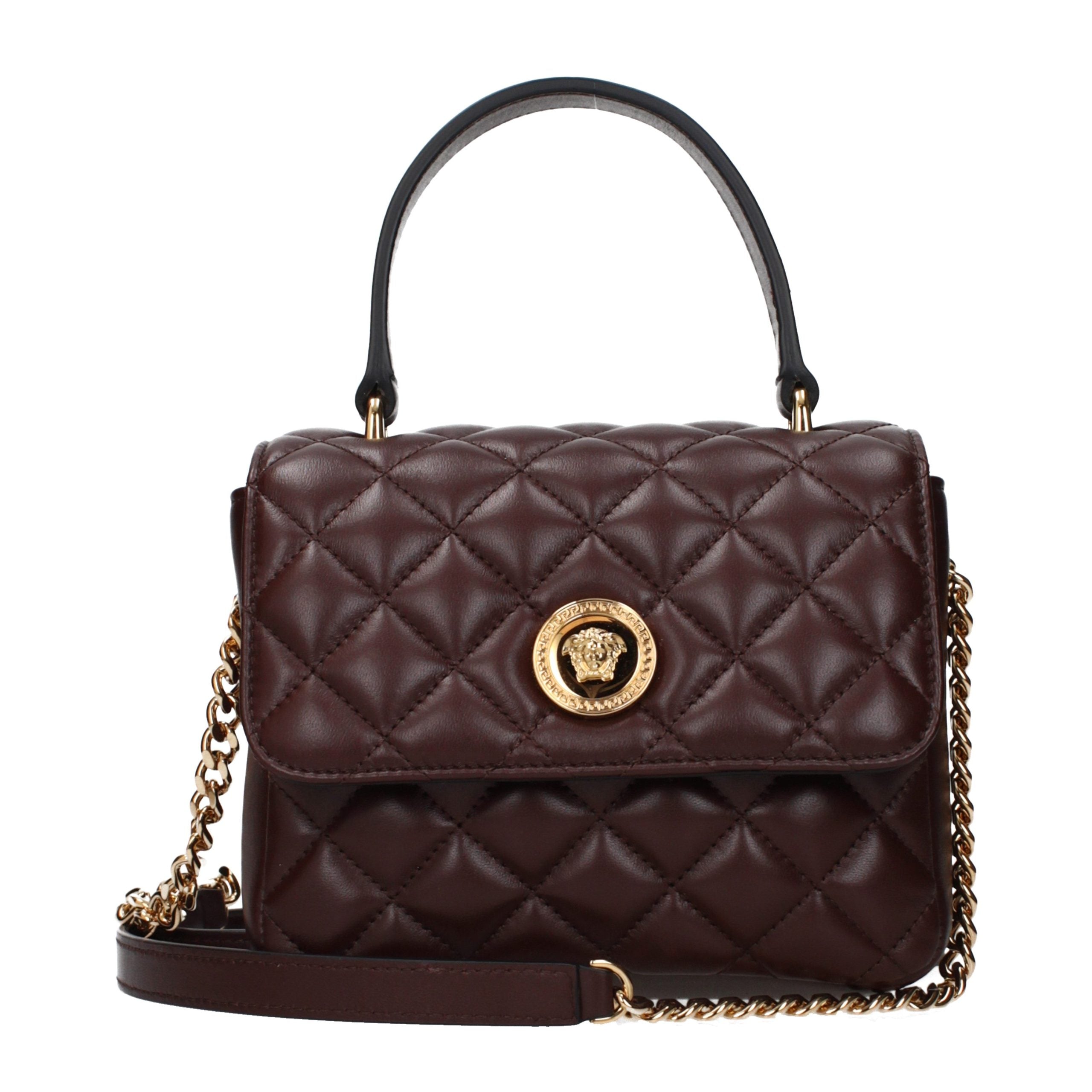 Versace Brown Leather Handbag