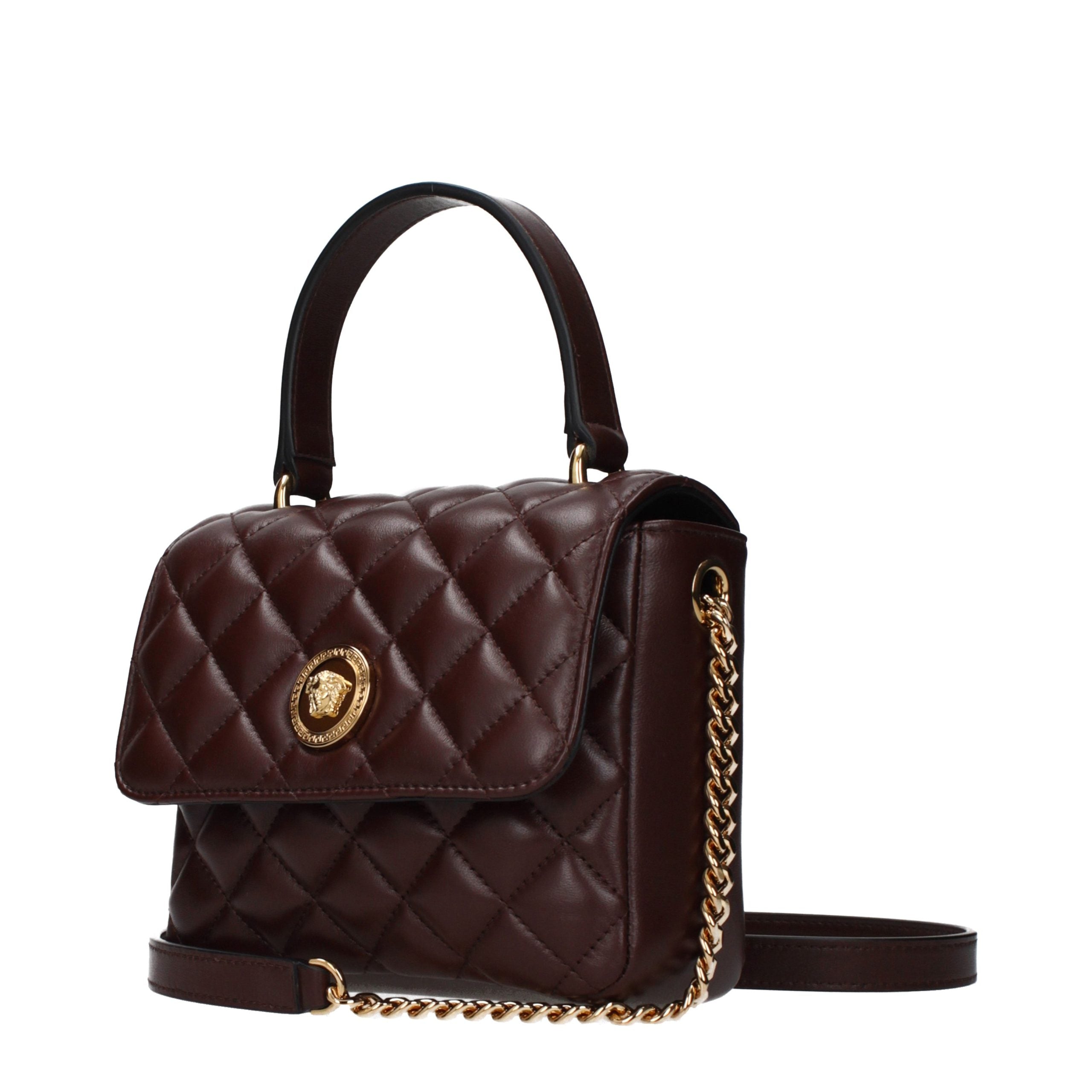 Versace Brown Leather Handbag