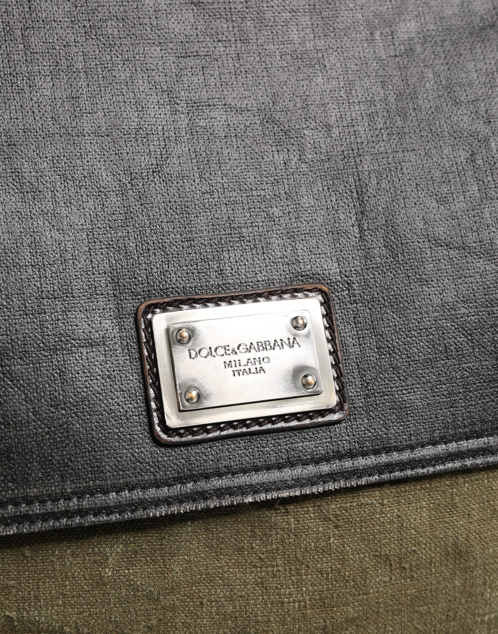 Dolce & Gabbana Military Green Two Tone Messenger Shoulder Borse Men Bag
