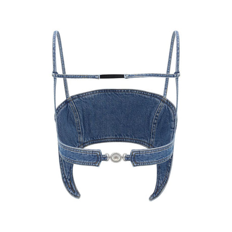 Marine Serre Blue Denim Shirt