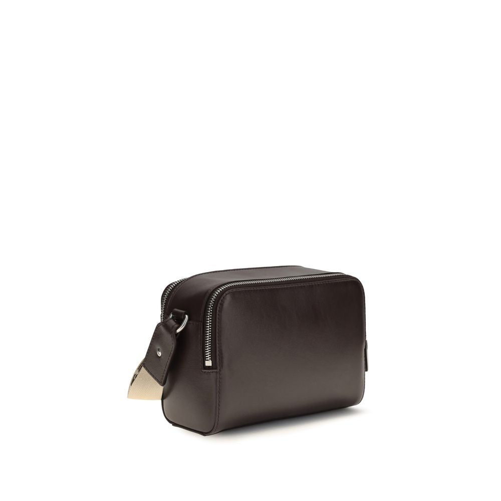Burberry Brown Calf Leather Bos Taurus Shoulder Bag