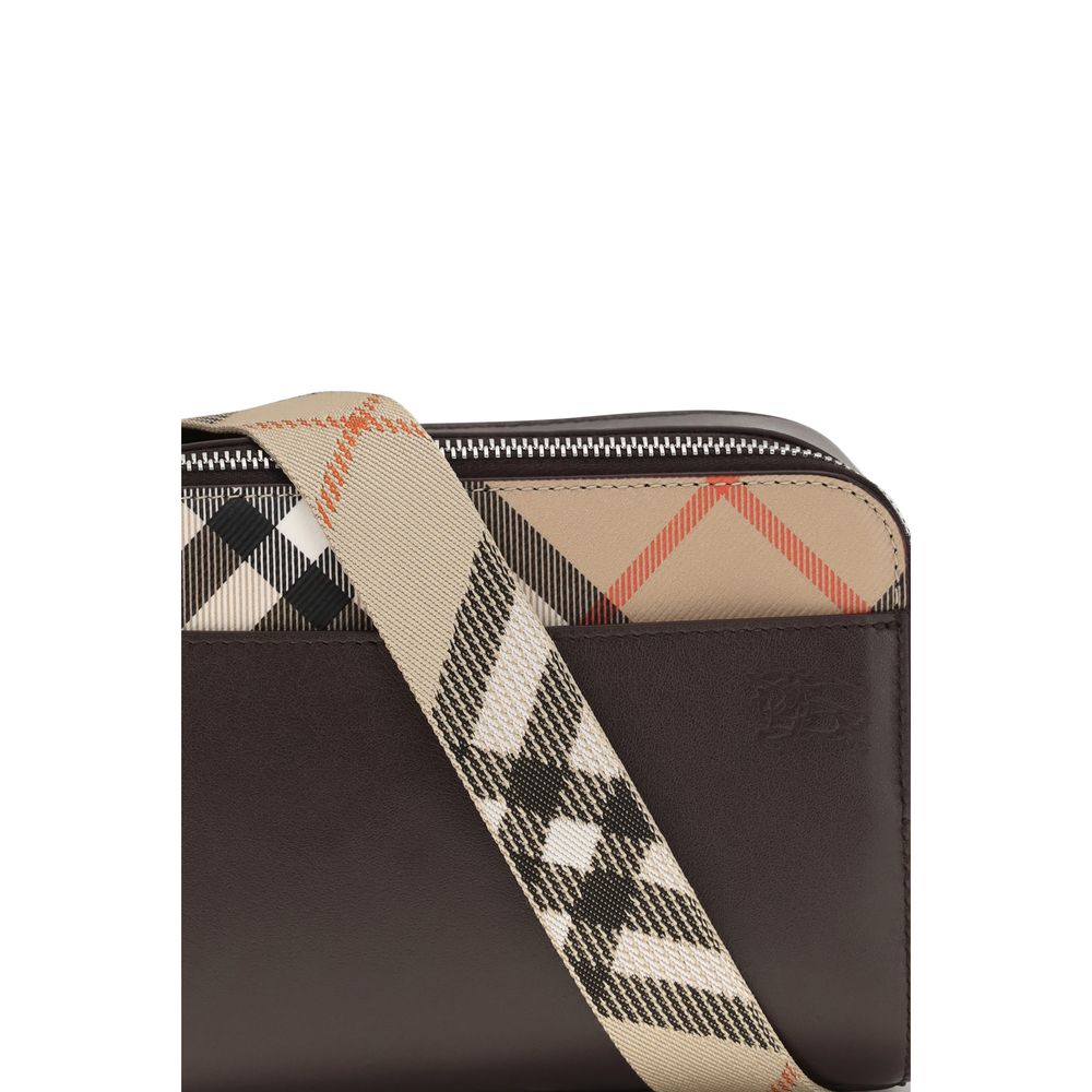 Burberry Brown Calf Leather Bos Taurus Shoulder Bag