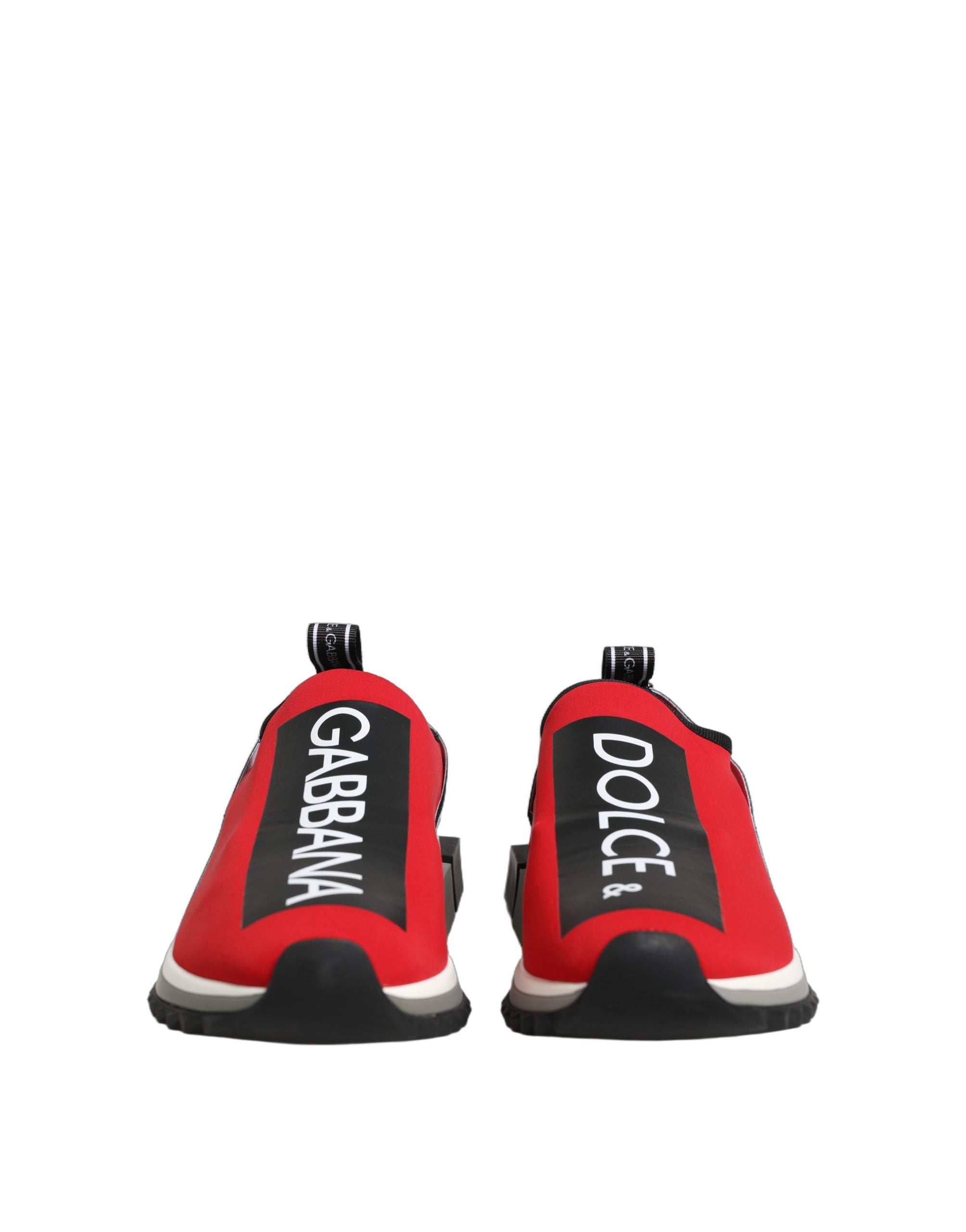 Dolce & Gabbana Red Logo Low Top Sorrento Sneakers Shoes