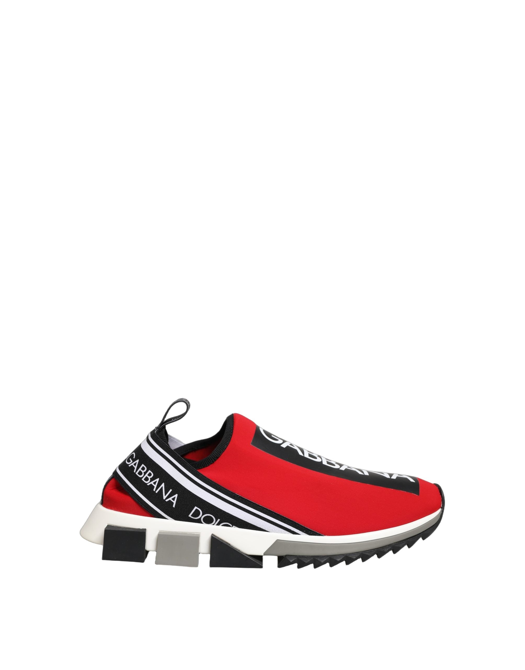 Dolce & Gabbana Red Logo Low Top Sorrento Sneakers Shoes