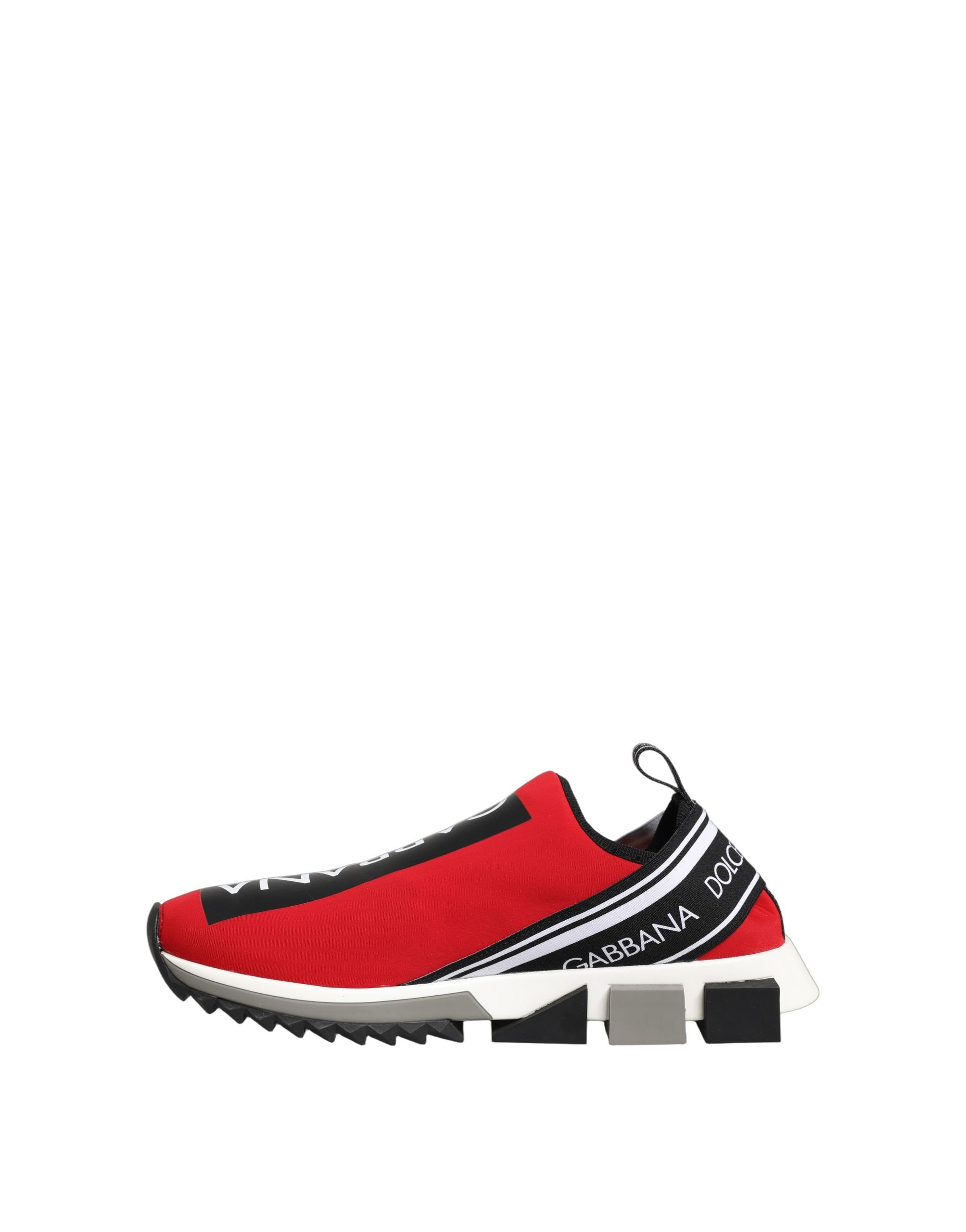 Dolce & Gabbana Red Logo Low Top Sorrento Sneakers Shoes