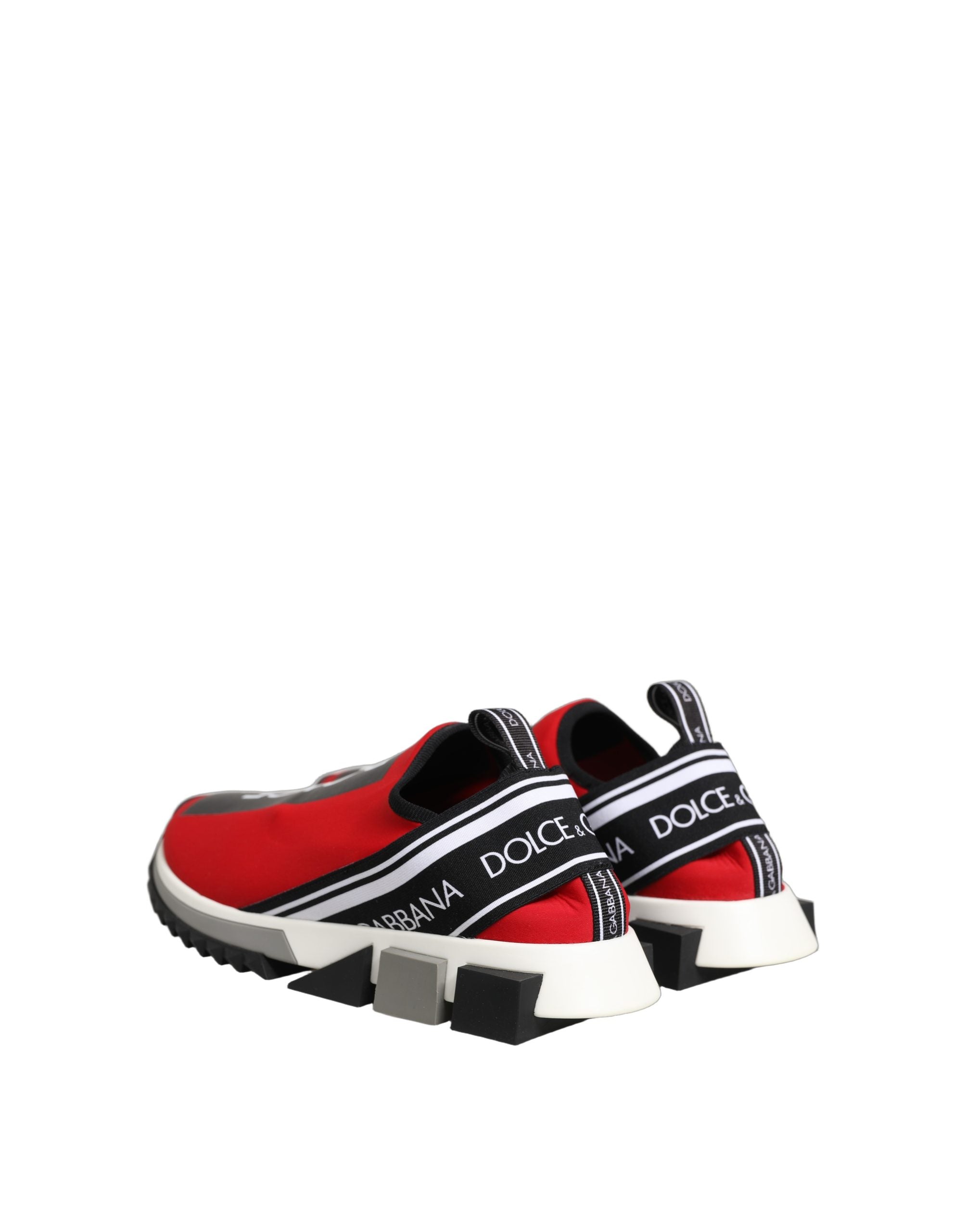 Dolce & Gabbana Red Logo Low Top Sorrento Sneakers Shoes