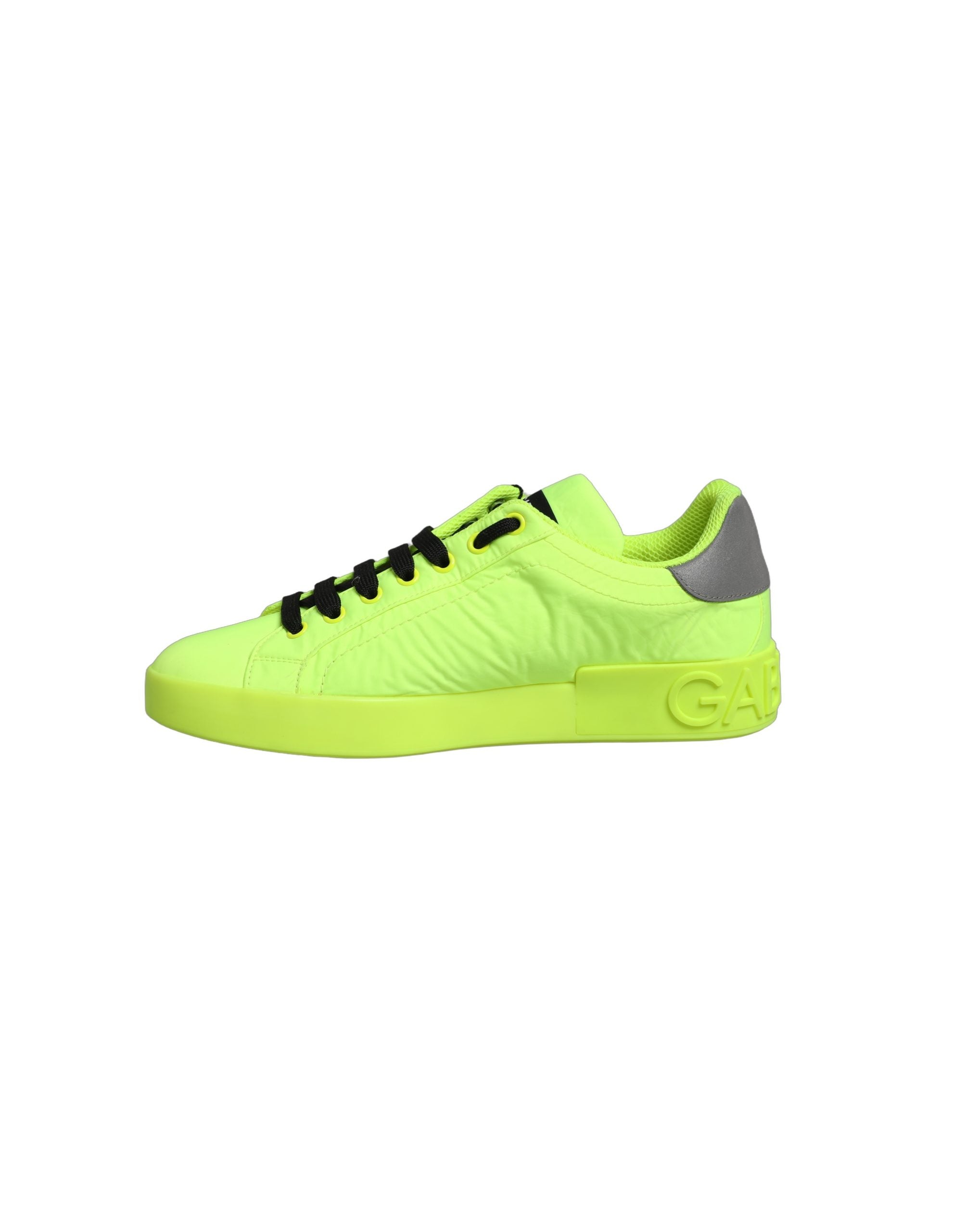 Dolce & Gabbana Green Logo Tape Low Top Portofino Sneakers Shoes