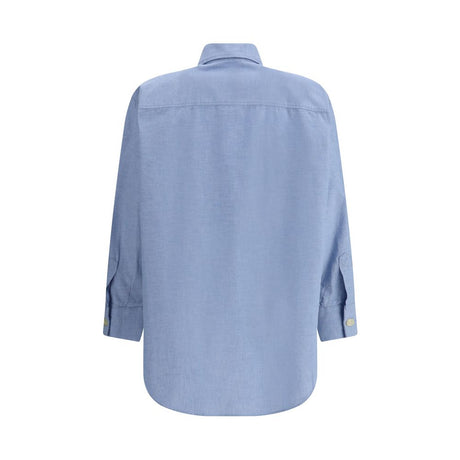 Deperlu Blue Cotton Shirt