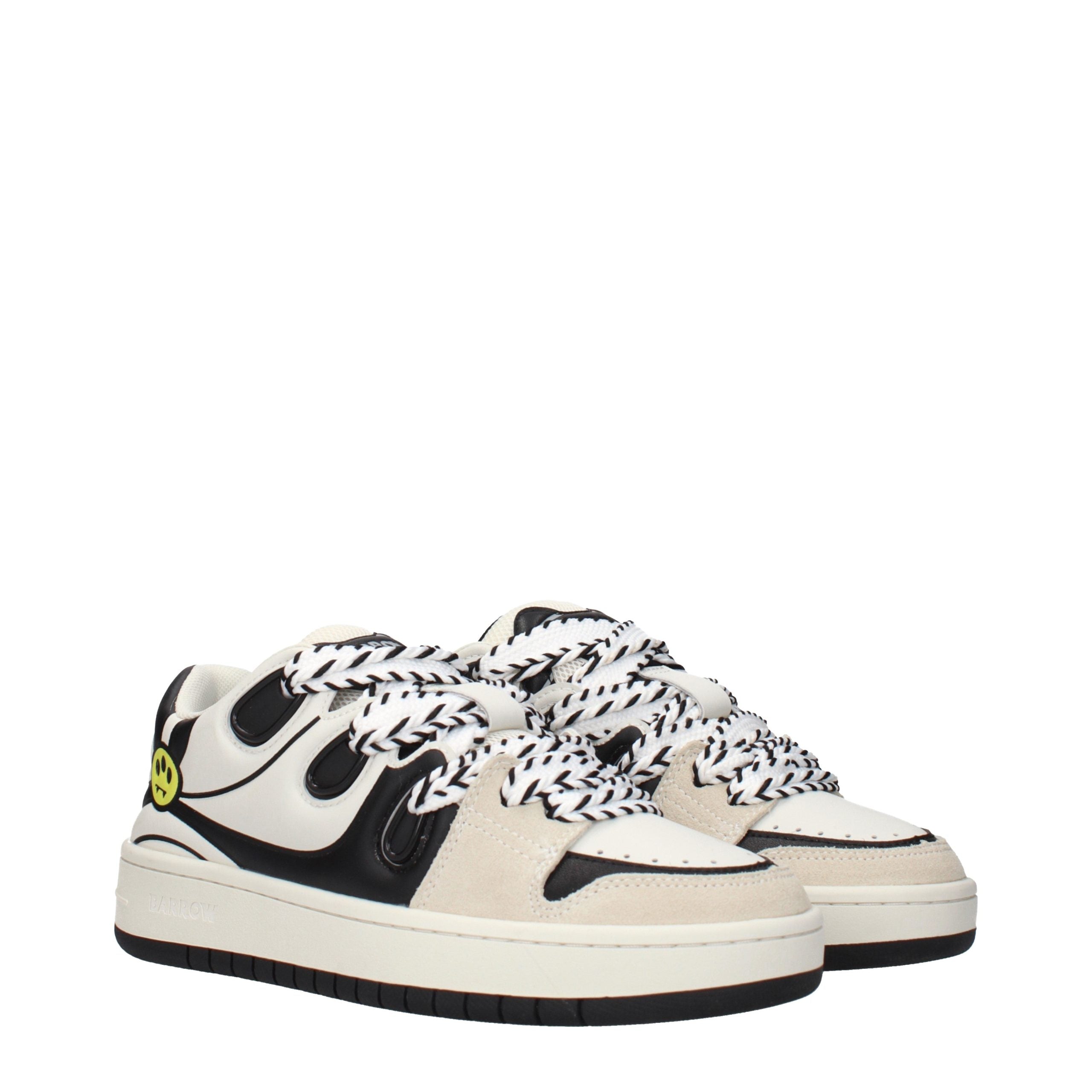 Barrow Beige Leather Low Top Sneakers