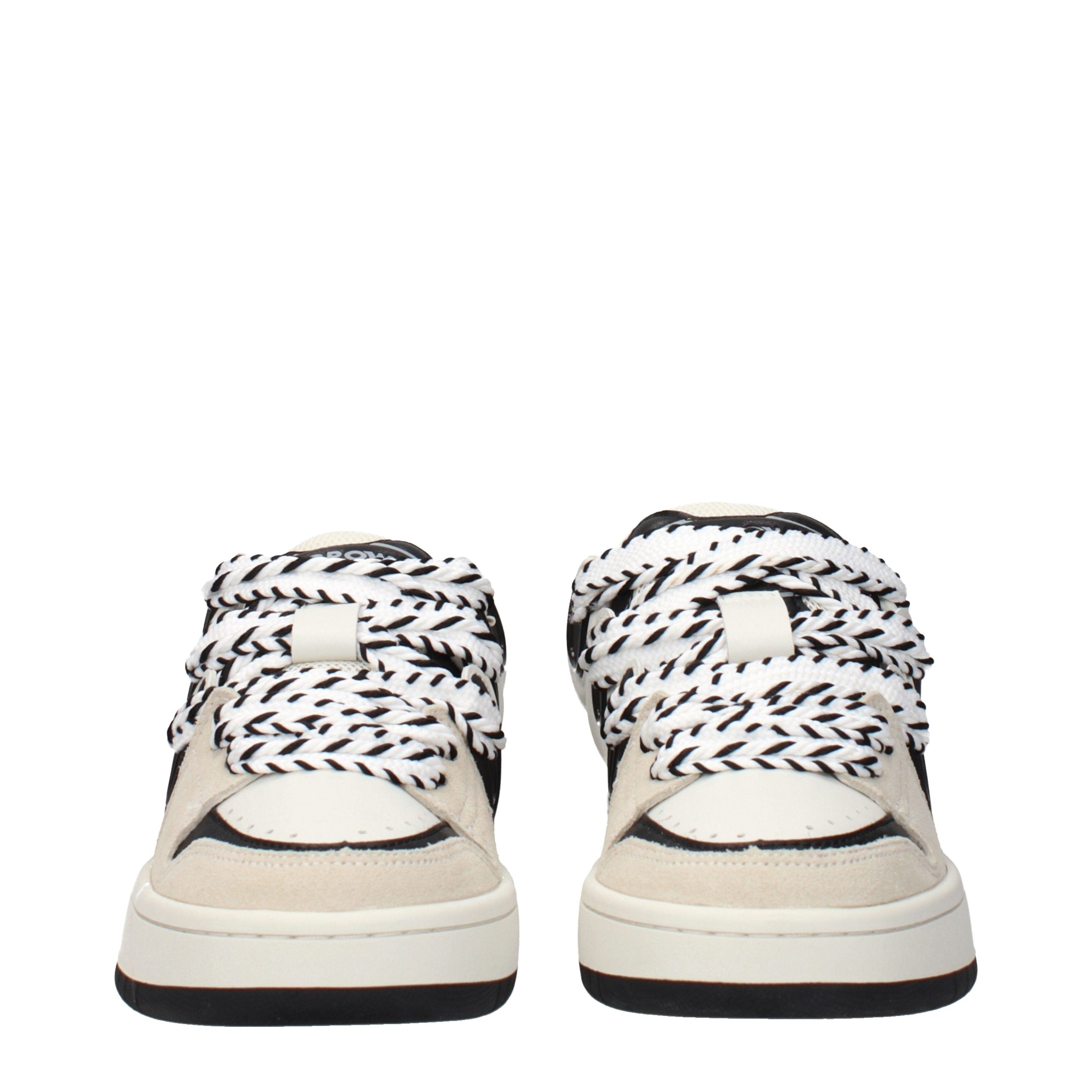Barrow Beige Leather Low Top Sneakers