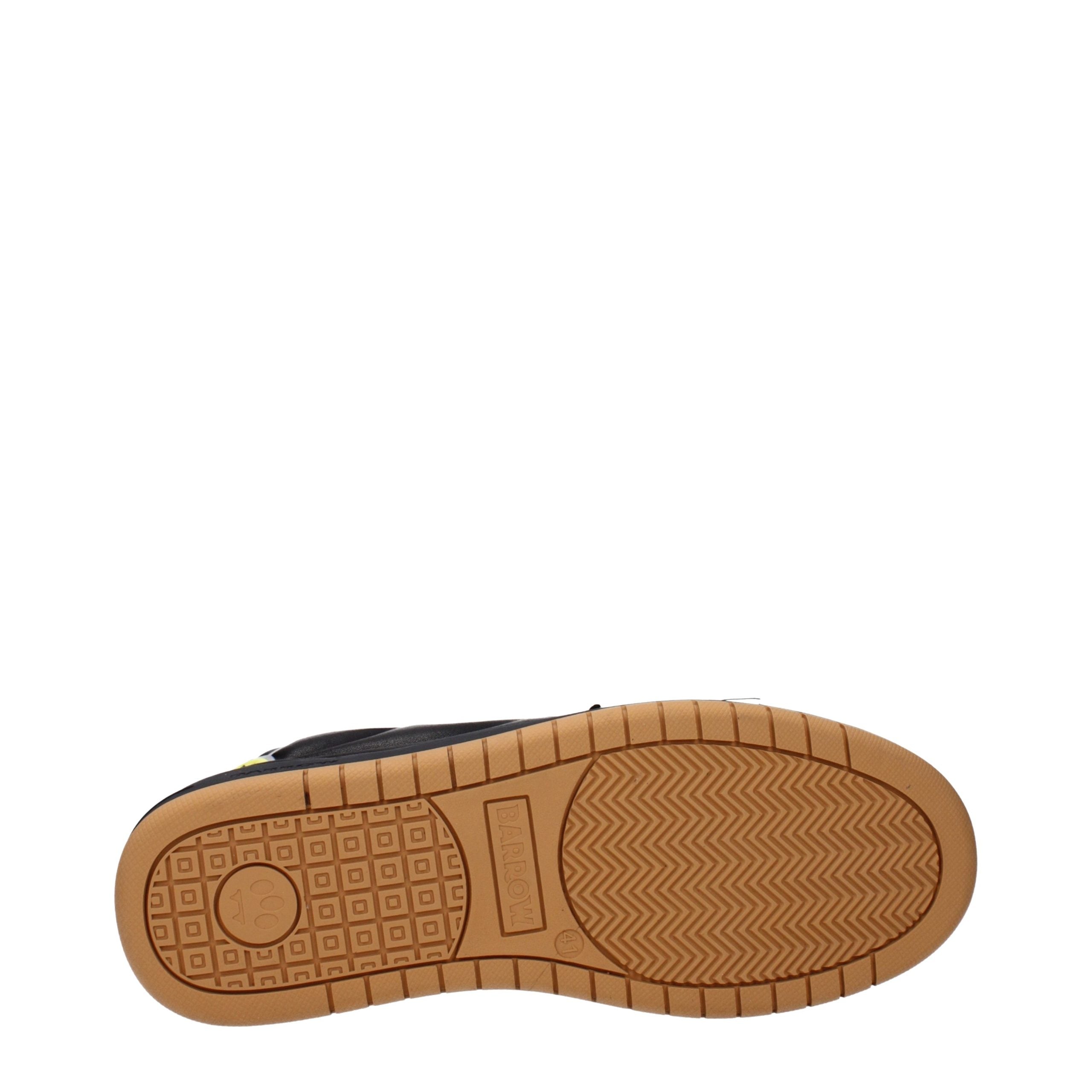 Barrow Black Leather Low Top Sneakers