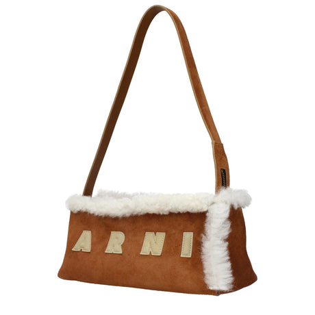 Marni Brown Leather Shoulder Bag