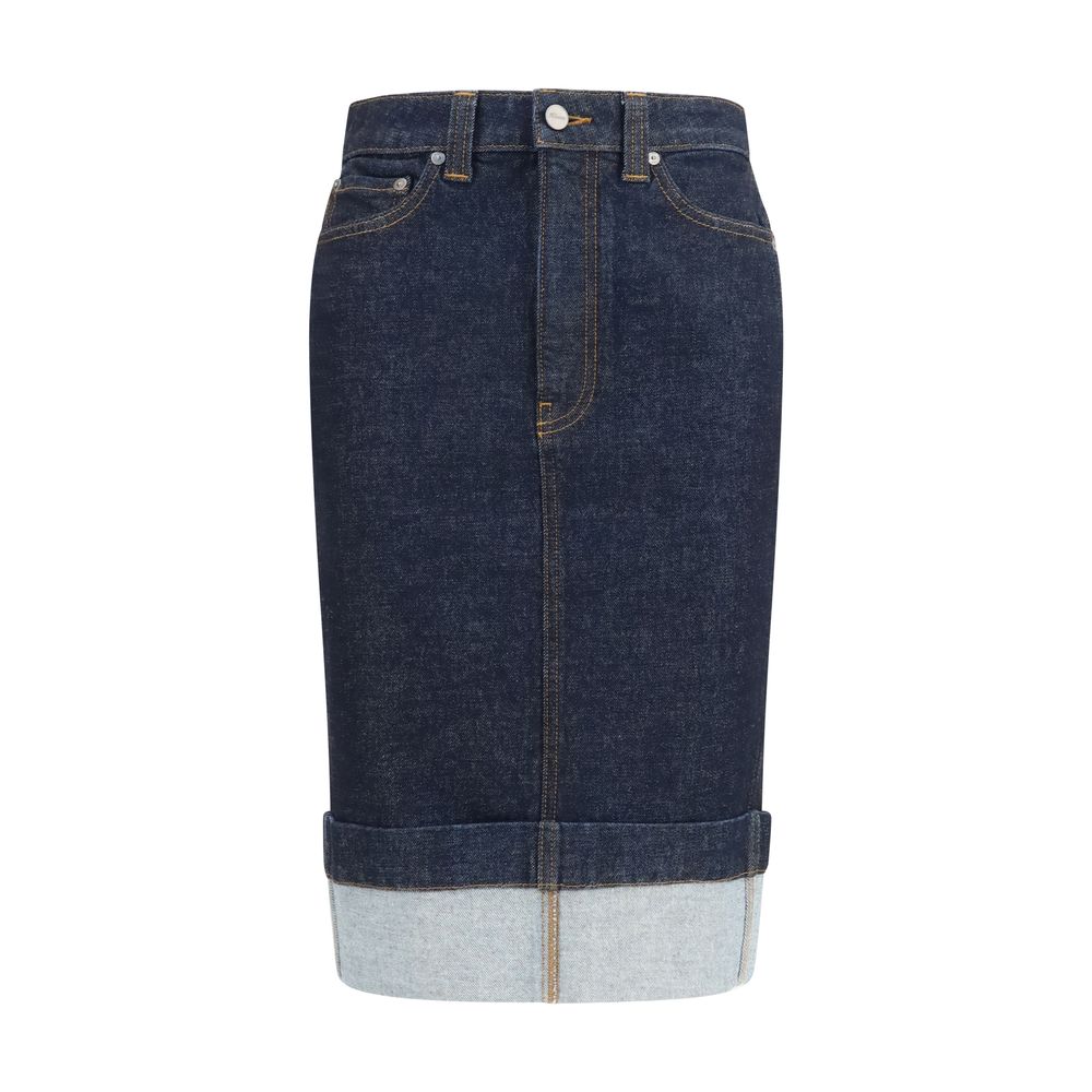 Khaite Blue Denim Skirt
