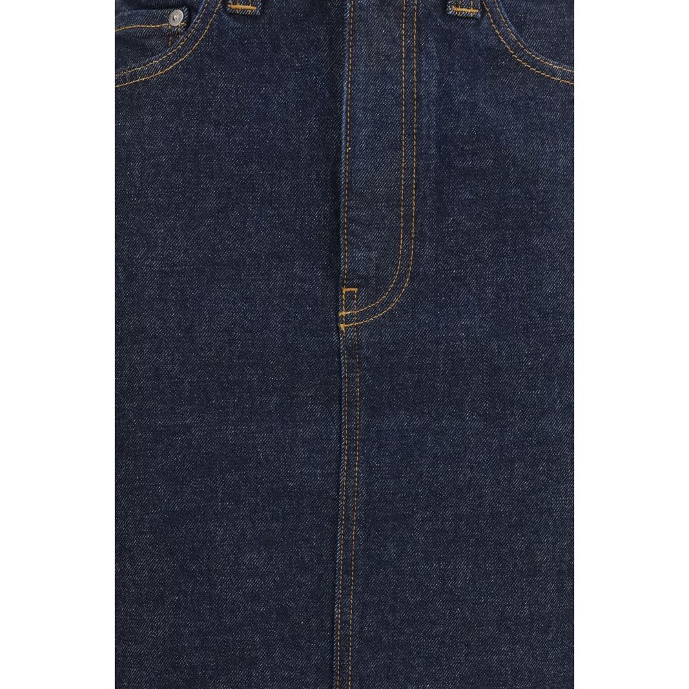 Khaite Blue Denim Skirt